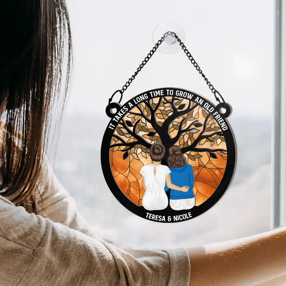 Grow An Old Friend - Personalized Window Hanging Suncatcher Ornament - Image 4