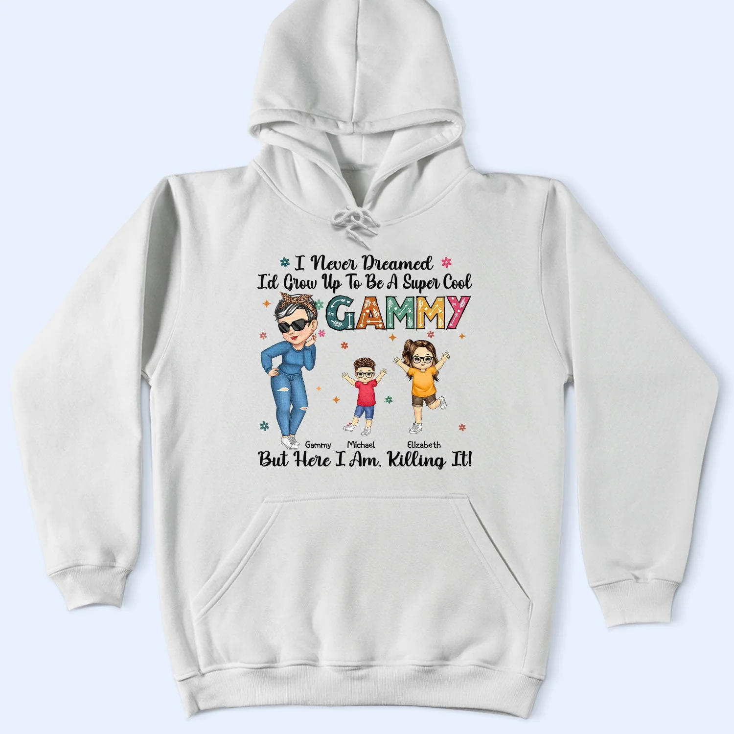 Grow Up To Be A Super Cool Grandma - Funny Gift For Grandma, Mom, Nana, Gigi - Personalized T Shirt - Image 4