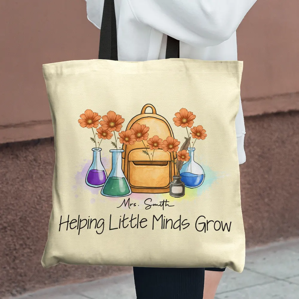 Grow With Teacher - Personalized Tote Bag - Image 2