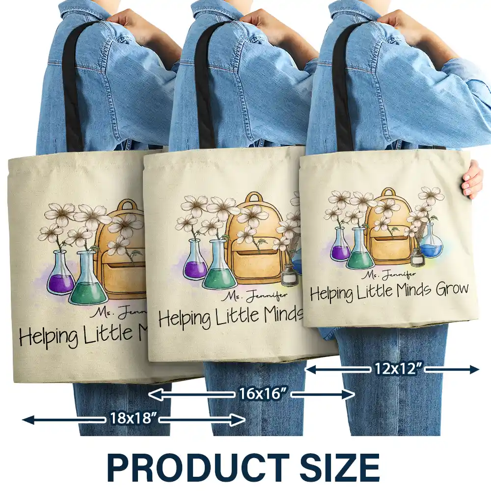 Grow With Teacher - Personalized Tote Bag - Image 5
