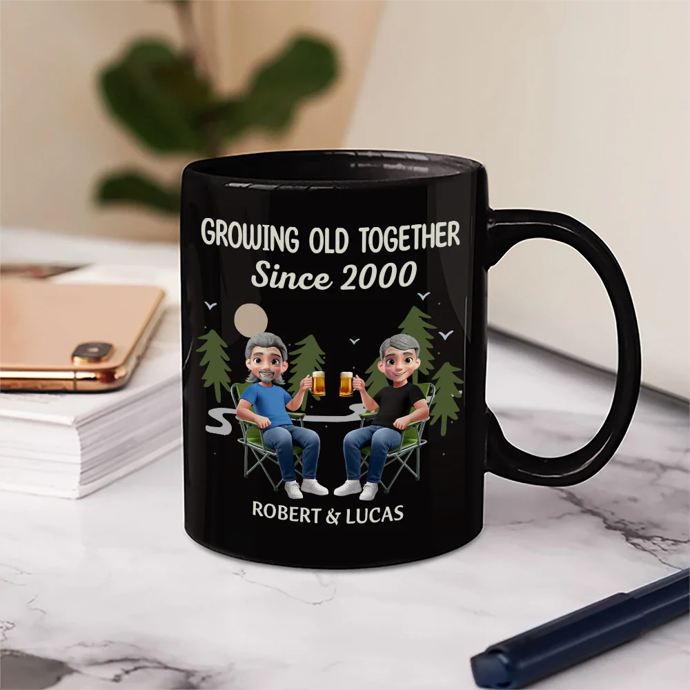Growing Old Together Since - Personalized Mug - Image 5