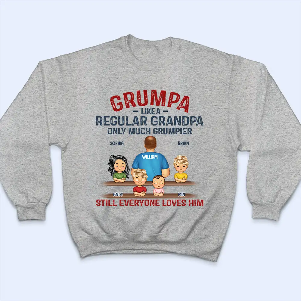 Grumpa Much Grumpier - Personalized T Shirt - Image 5