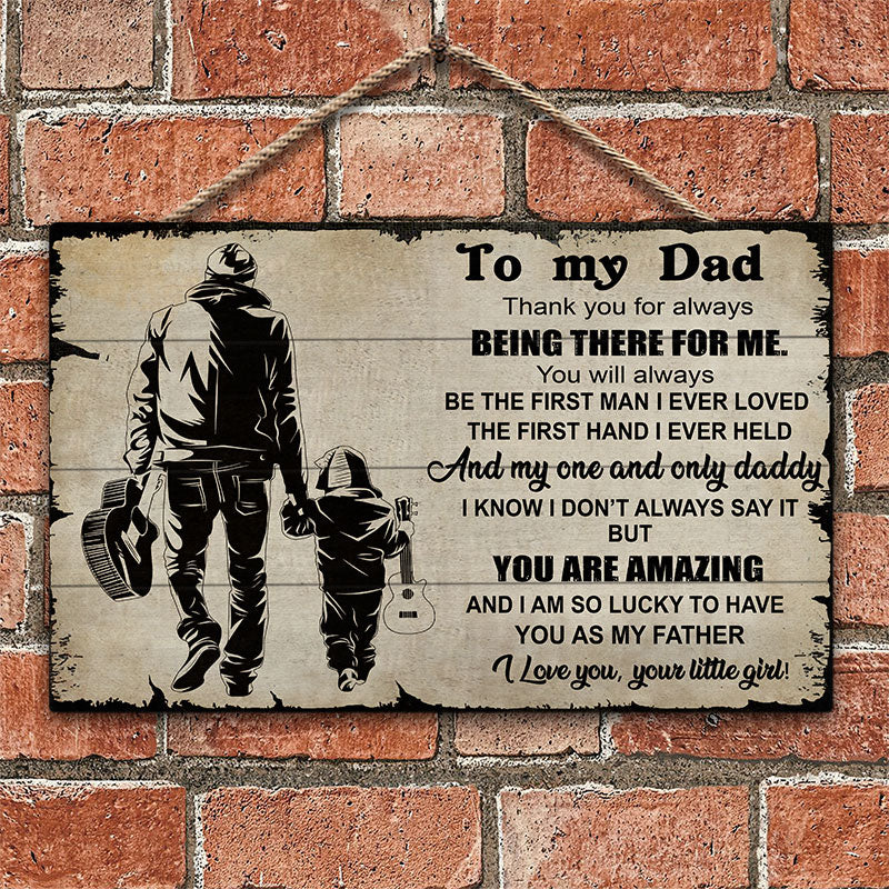 Guitar Being There For Me Customized Wood Rectangle Sign - Image 4