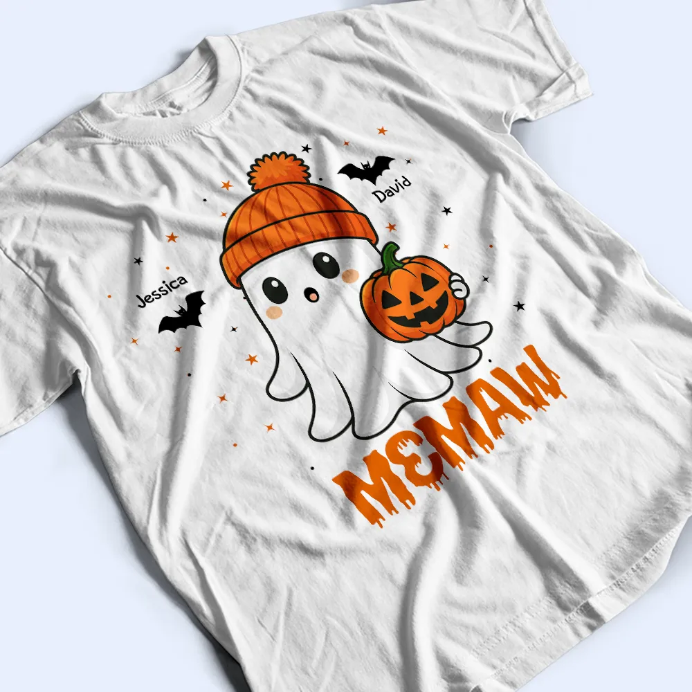 Halloween Boo Grandma Nana - Personalized T Shirt - Image 3