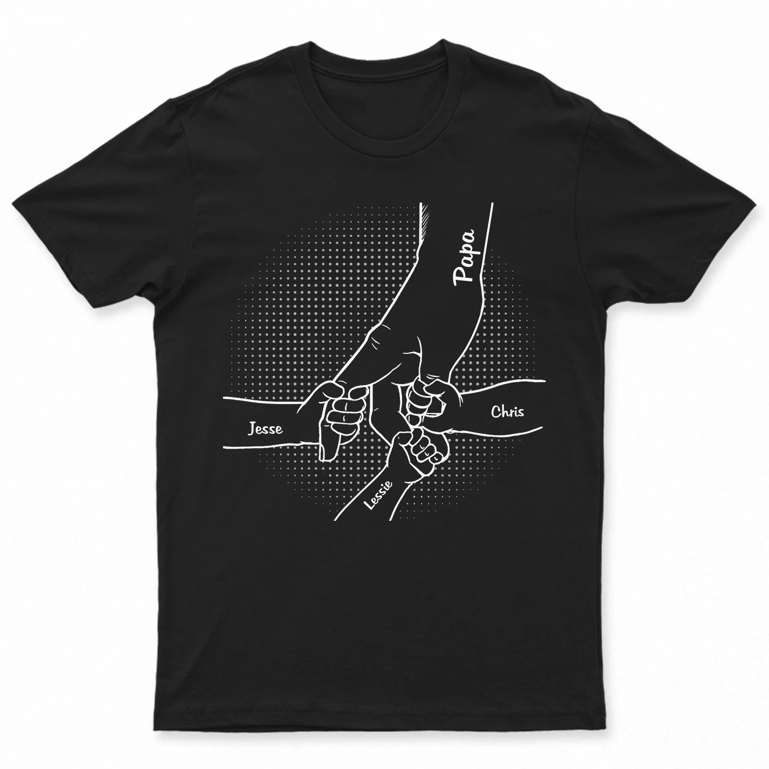 Hand In Hand, I Will Always Protect You - Birthday, Loving Gift For Mother, Father, Grandma, Grandpa, Parents, Grandparents - Personalized Custom T Shirt - Image 2