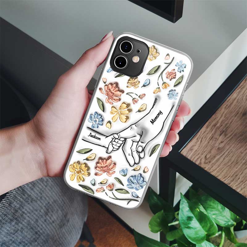 Hand In Hand, I Will Always Protect You - Gift For Mom, Grandma - 3D Inflated Effect Printed Personalized Clear Phone Case - Image 4