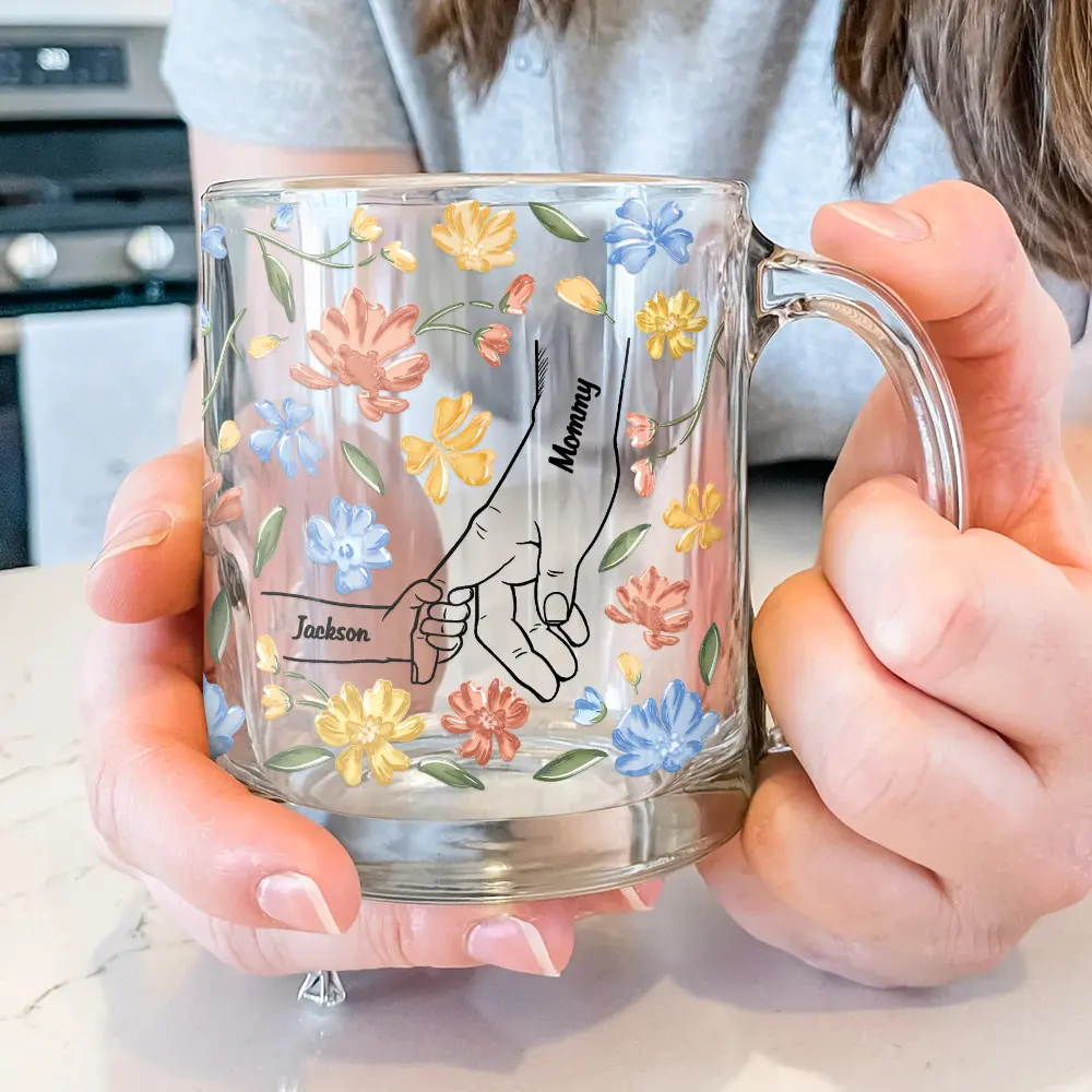 Hand In Hand, I Will Always Protect You - Personalized Glass Mug - Image 3