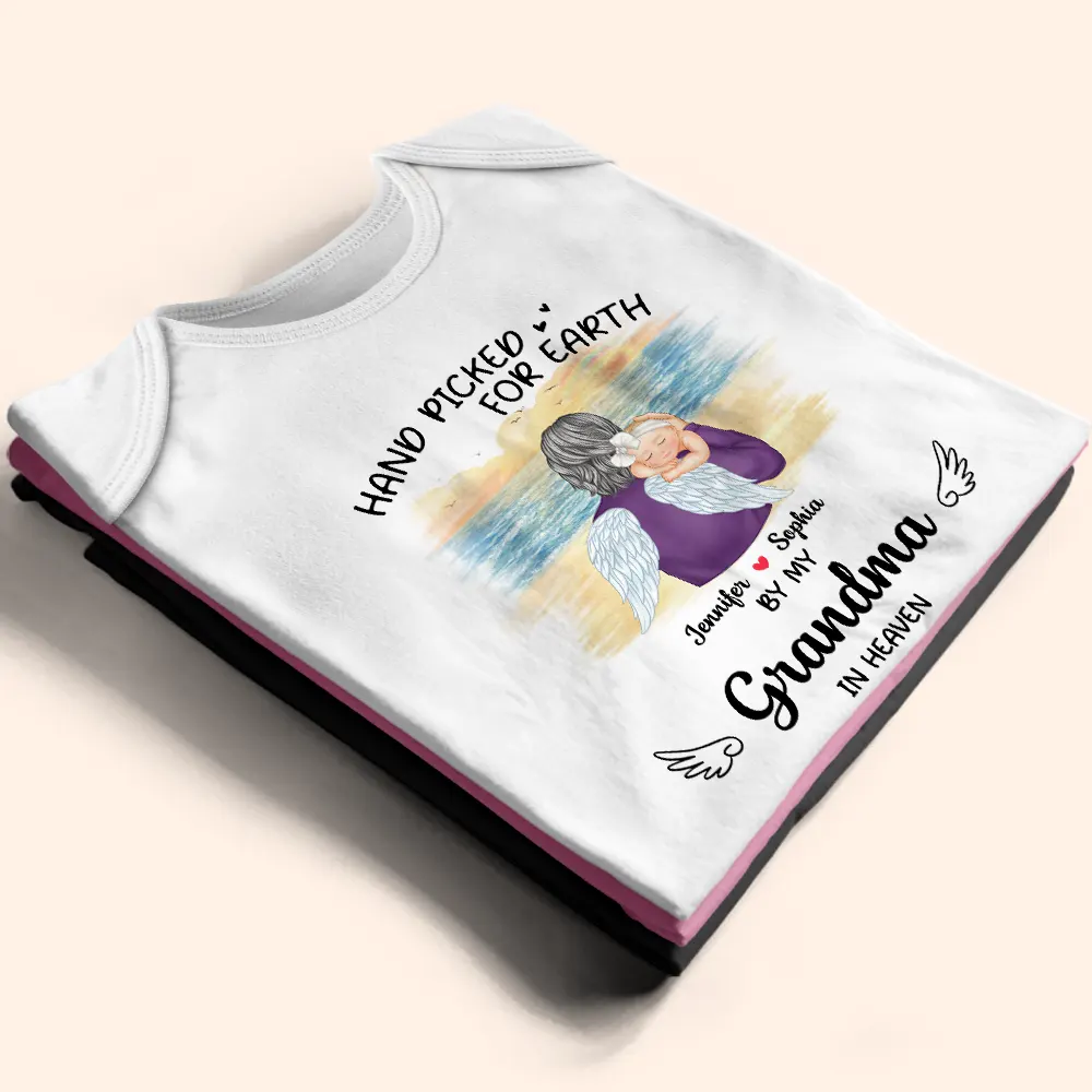 Hand Picked For Earth By My Grandpa Grandma - Personalized Baby Onesie - Image 3