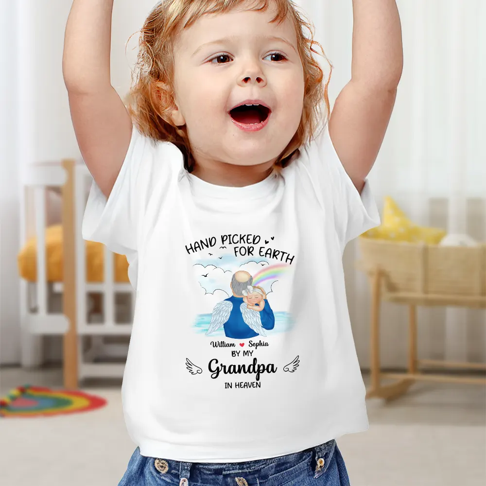 Hand Picked For Earth By My Grandpa Grandma - Personalized Baby Onesie - Image 6