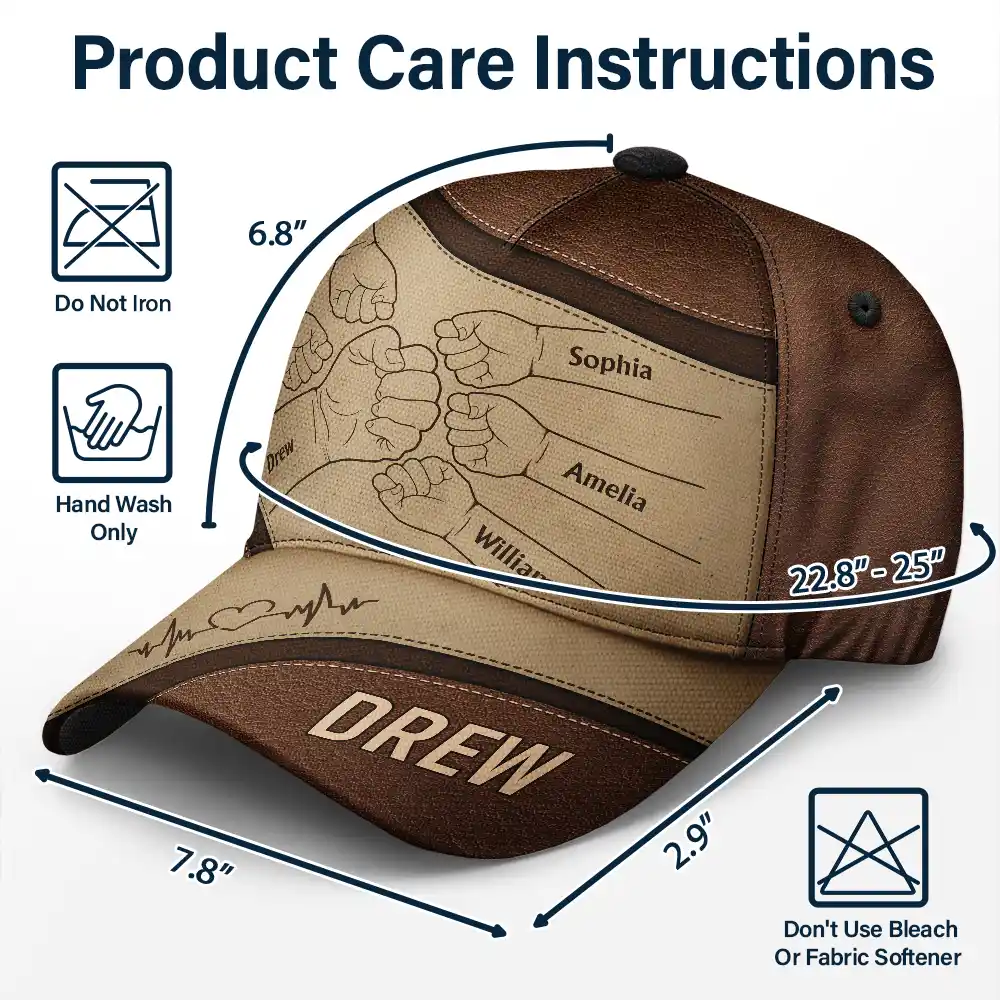 Hand Punch, Best Friends For Life - Personalized Classic Cap - Image 6