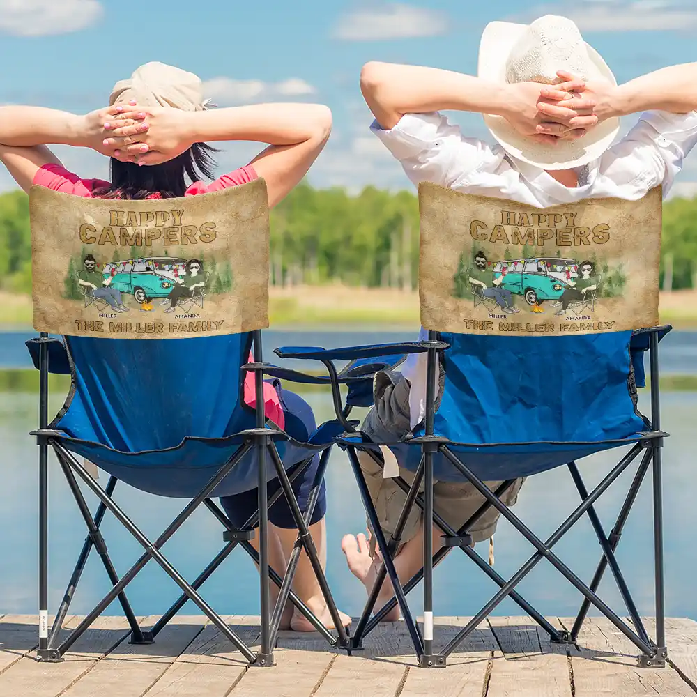 Happy Campers - Personalized Folding Chair Cover - Image 3