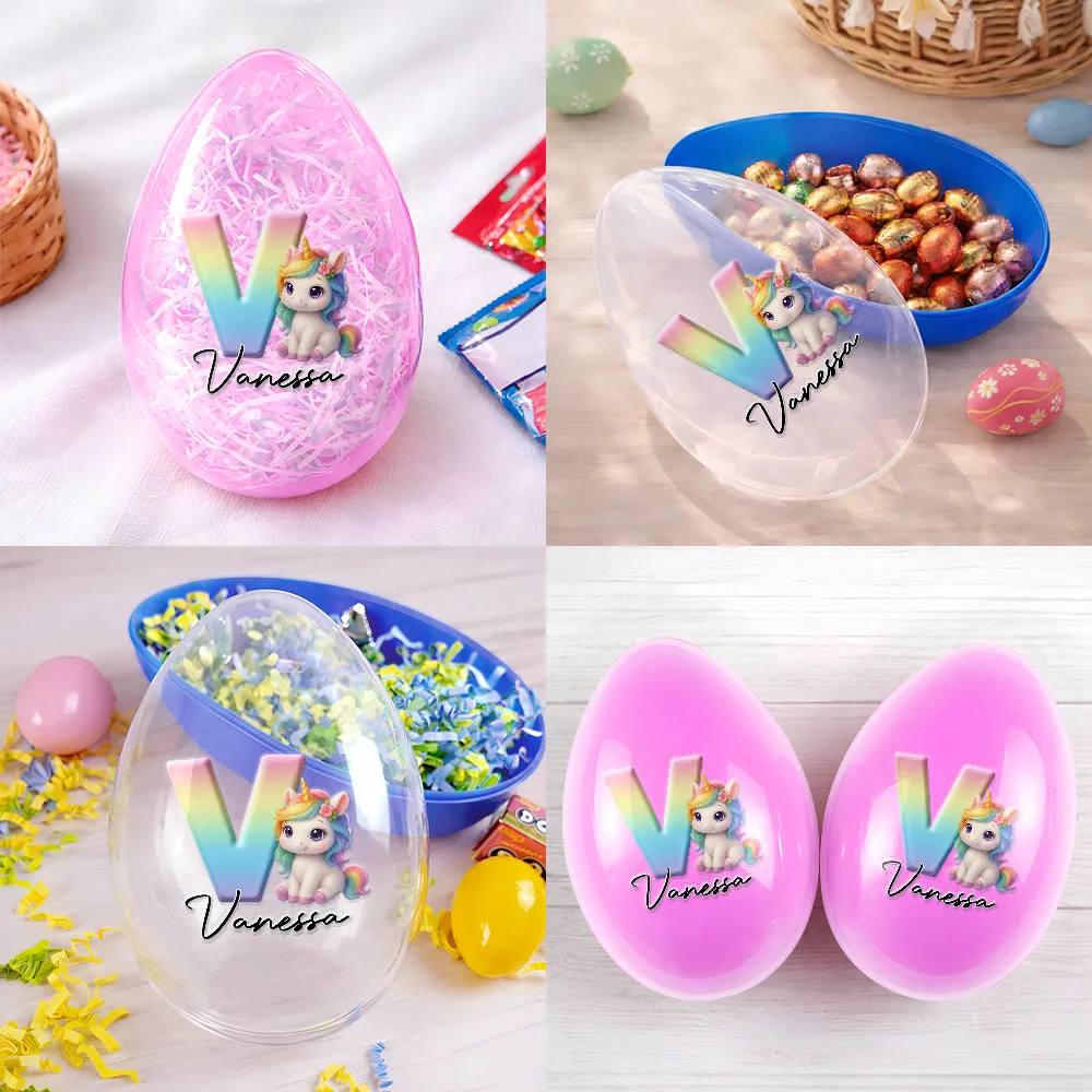 Happy Easter 3D Monster Truck Toy And Unicorn Alphabet - Personalized Fillable Egg - Image 5