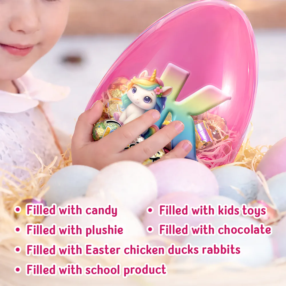 Happy Easter 3D Monster Truck Toy And Unicorn Alphabet - Personalized Fillable Egg - Image 6