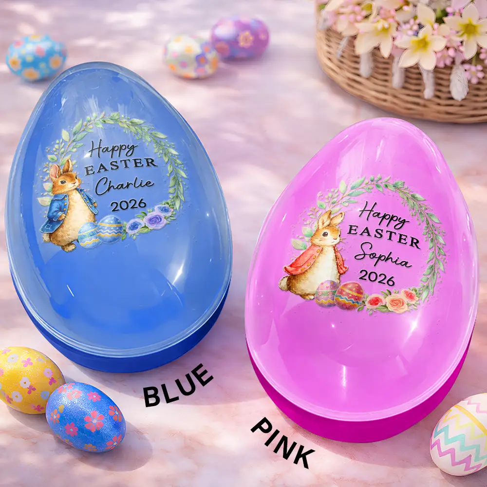 Happy Easter Adorable Bunny - Personalized Fillable Egg - Image 2