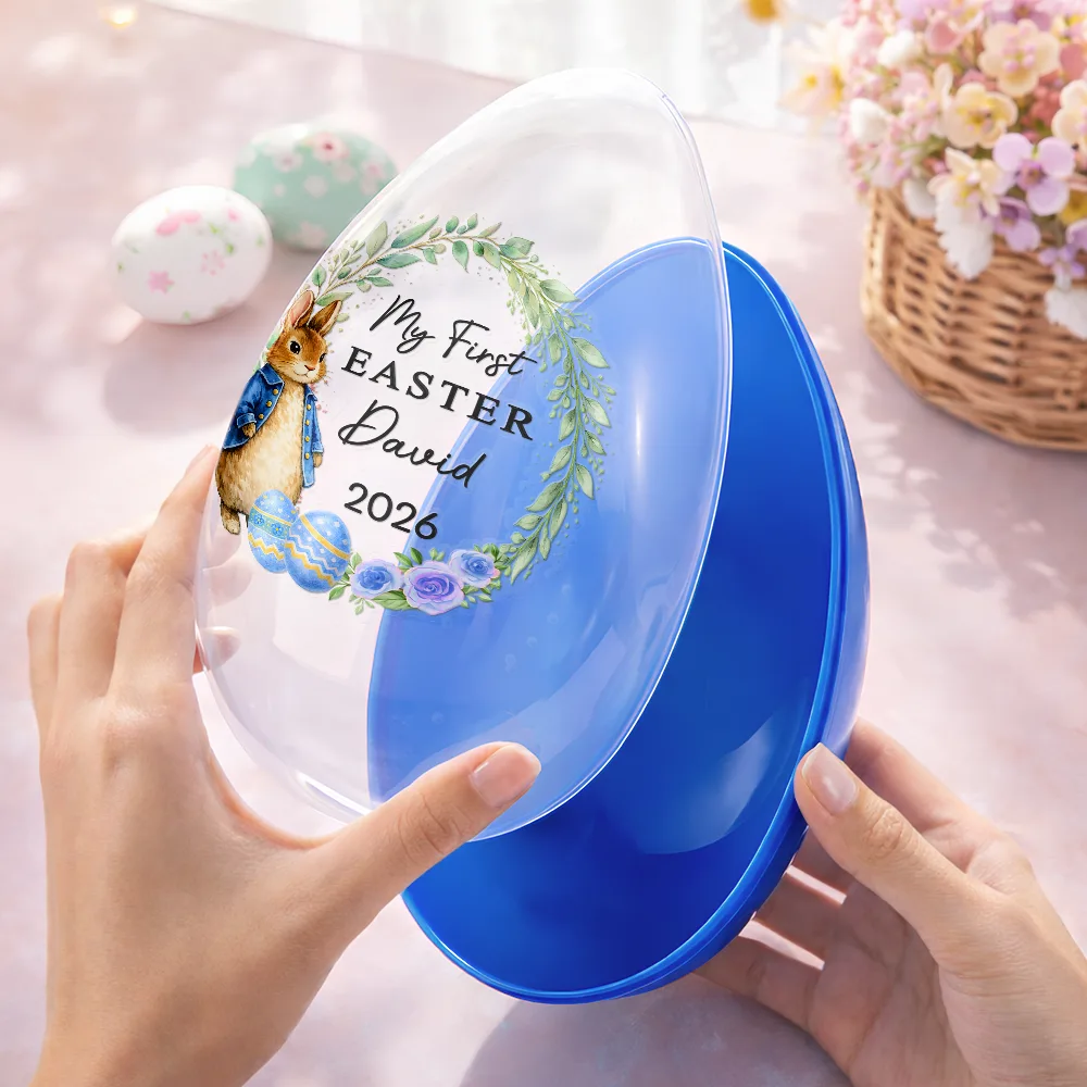 Happy Easter Adorable Bunny - Personalized Fillable Egg - Image 4