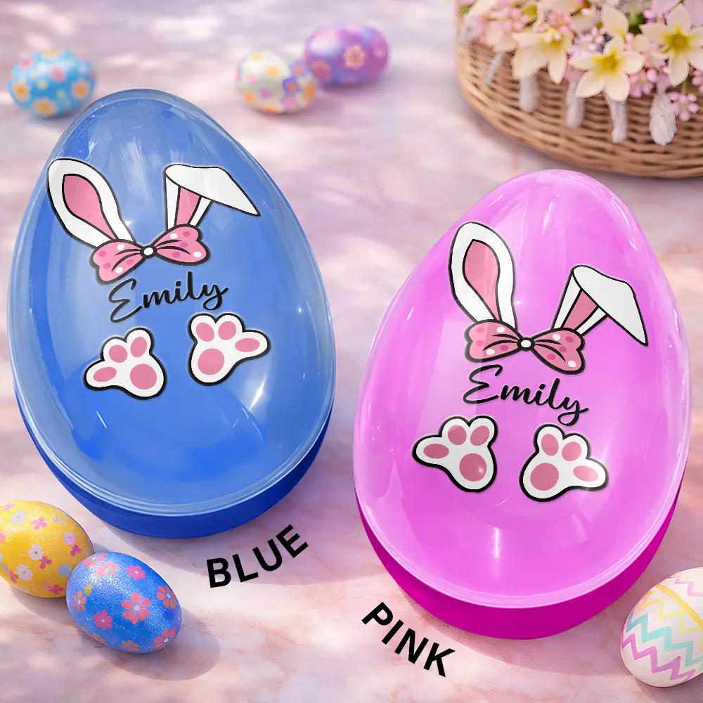 Happy Easter Baby Kid - Personalized Fillable Egg - Image 2