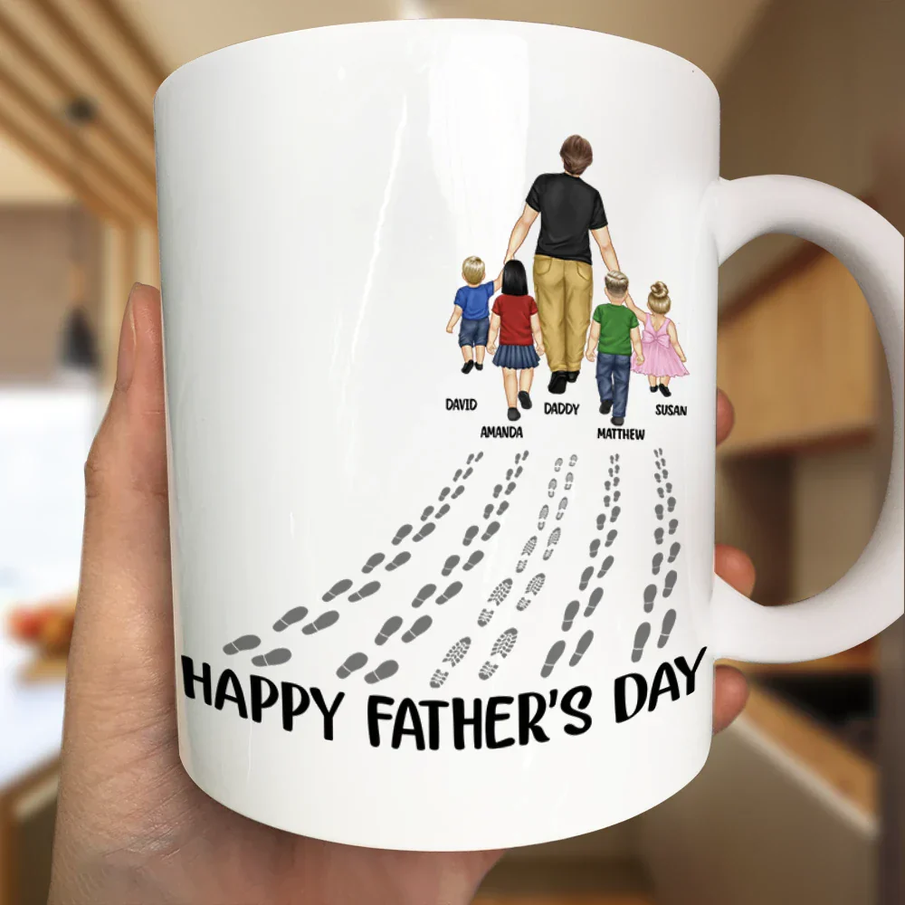 Happy Father's Day Best Dad Ever - Personalized Mug - Image 3
