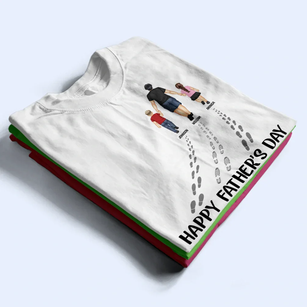 Happy Father's Day Best Dad Ever - Personalized T Shirt - Image 2