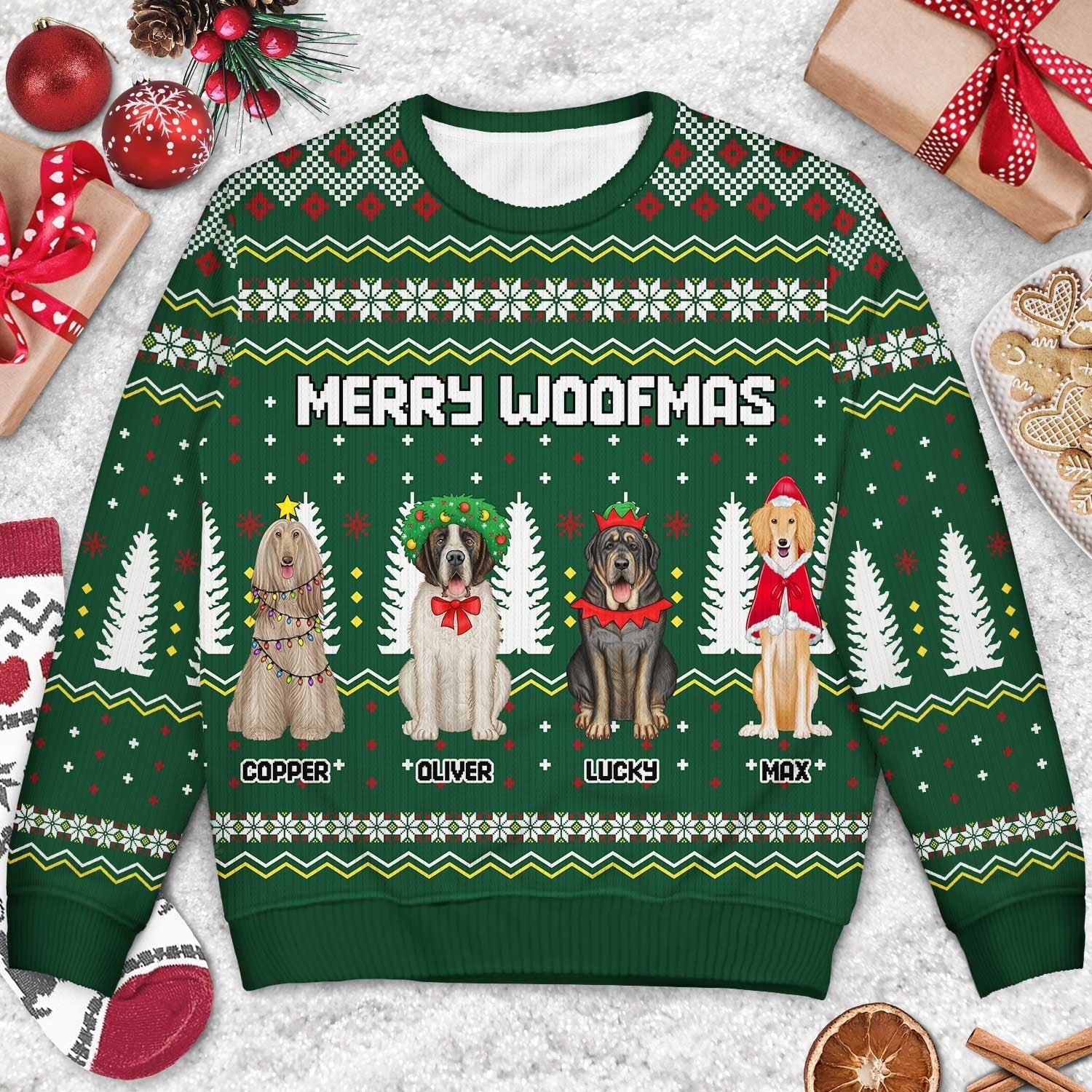 Happy Howlidays - Christmas Gift For Dog Lovers, Pet Lovers - Personalized Unisex Ugly Sweater - Image 3