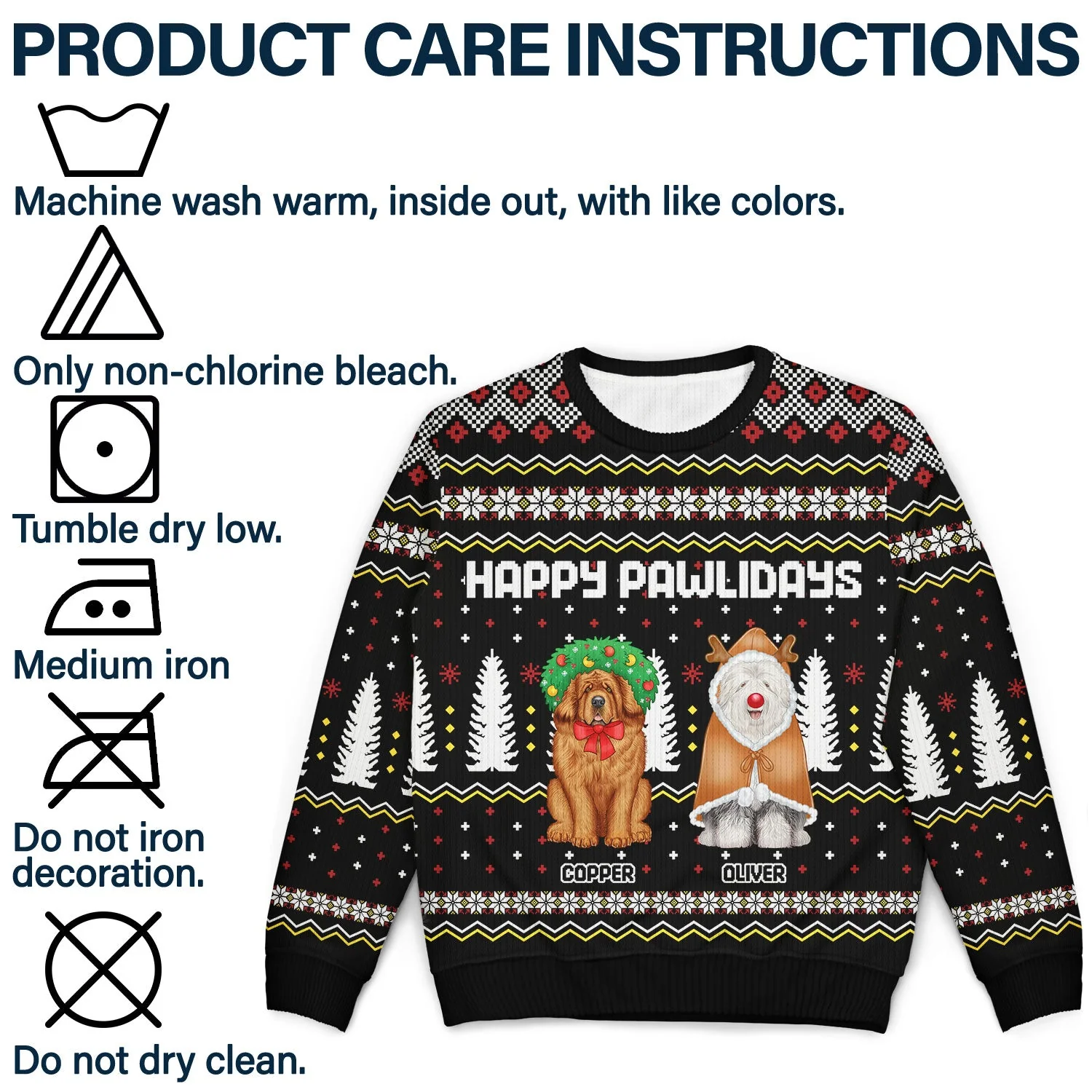 Happy Howlidays - Christmas Gift For Dog Lovers, Pet Lovers - Personalized Unisex Ugly Sweater - Image 7