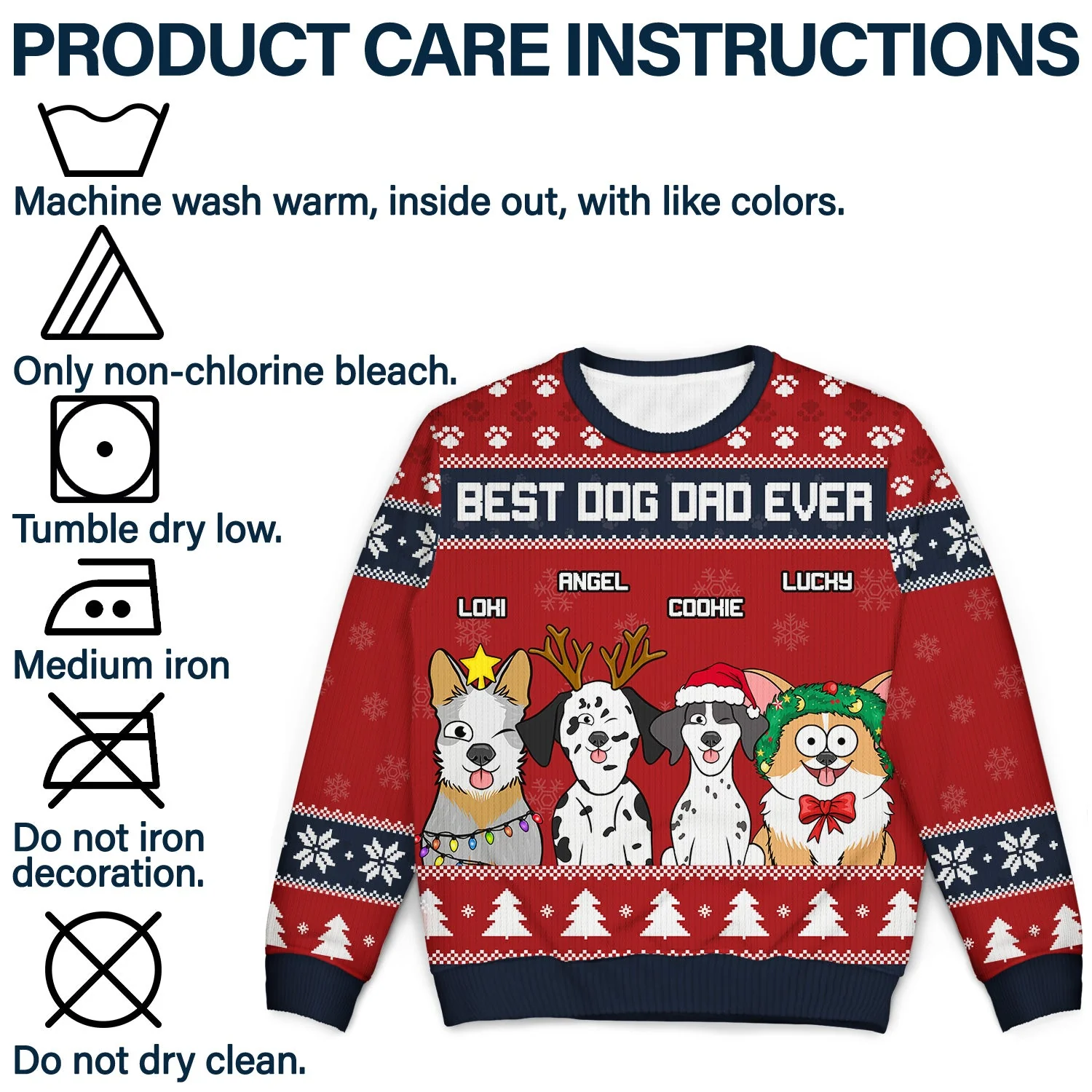 Happy Pawsliday - Christmas Gift For Dog Lovers, Cat Lovers - Personalized Unisex Ugly Sweater - Image 7