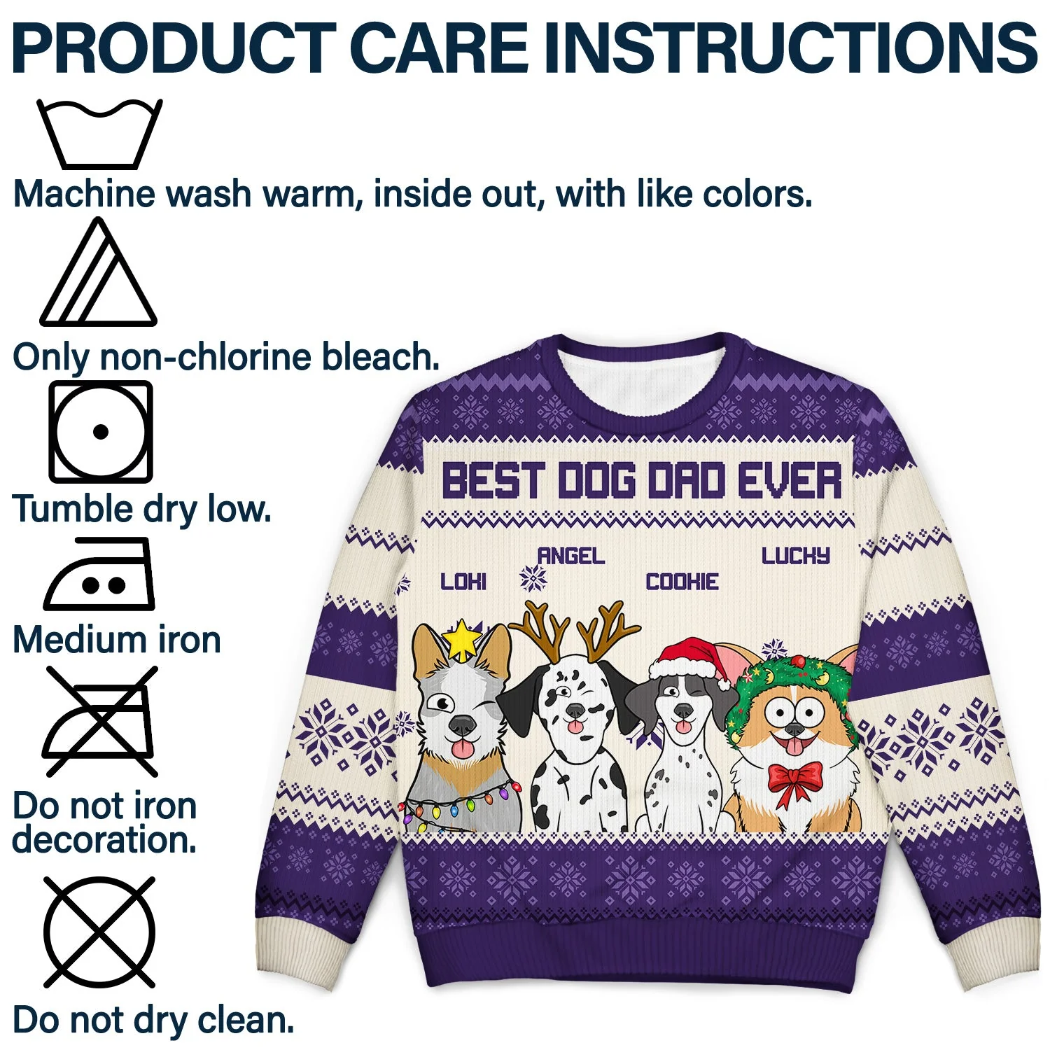 Happy Pawsliday - Funny, Christmas Gift For Dog Lovers, Cat Lovers - Personalized Unisex Ugly Sweater - Image 7