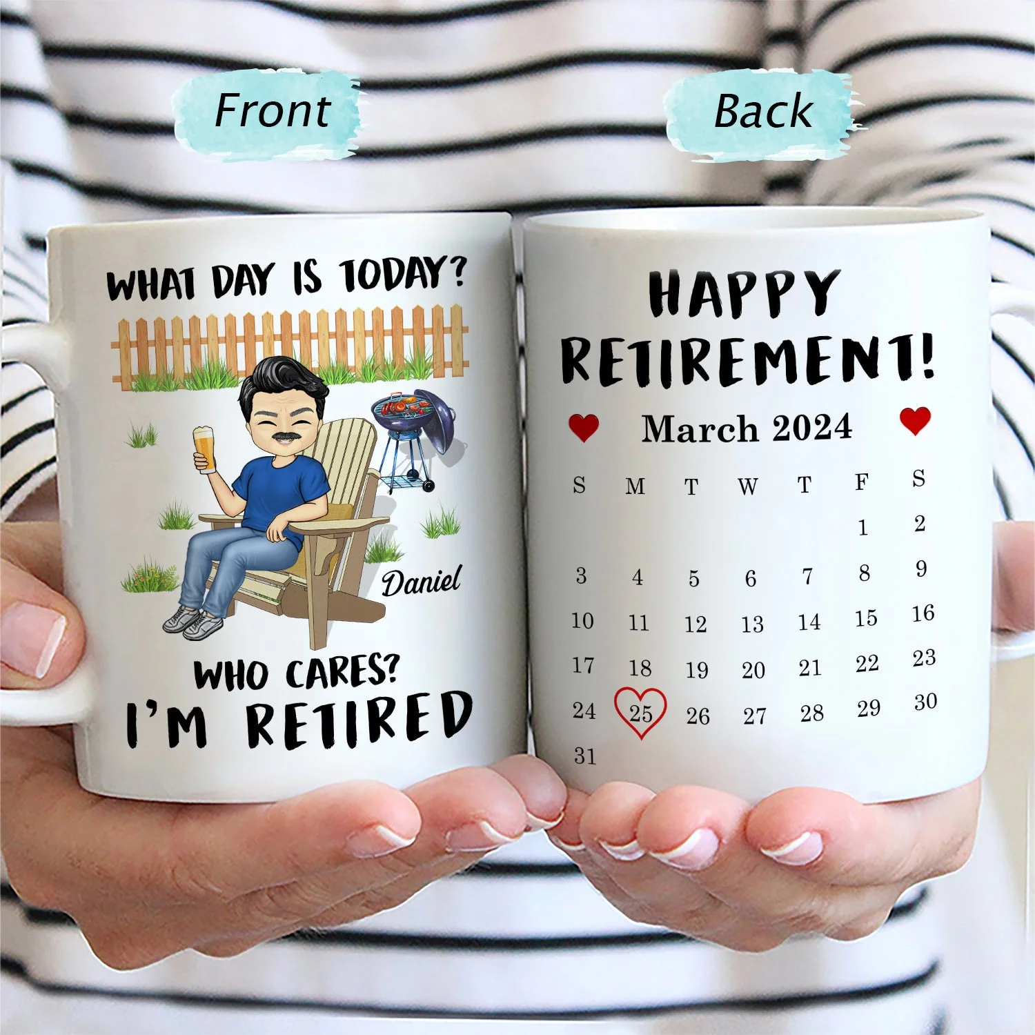 Happy Retirement - Gift For Retiree - Personalized Mug - Image 2