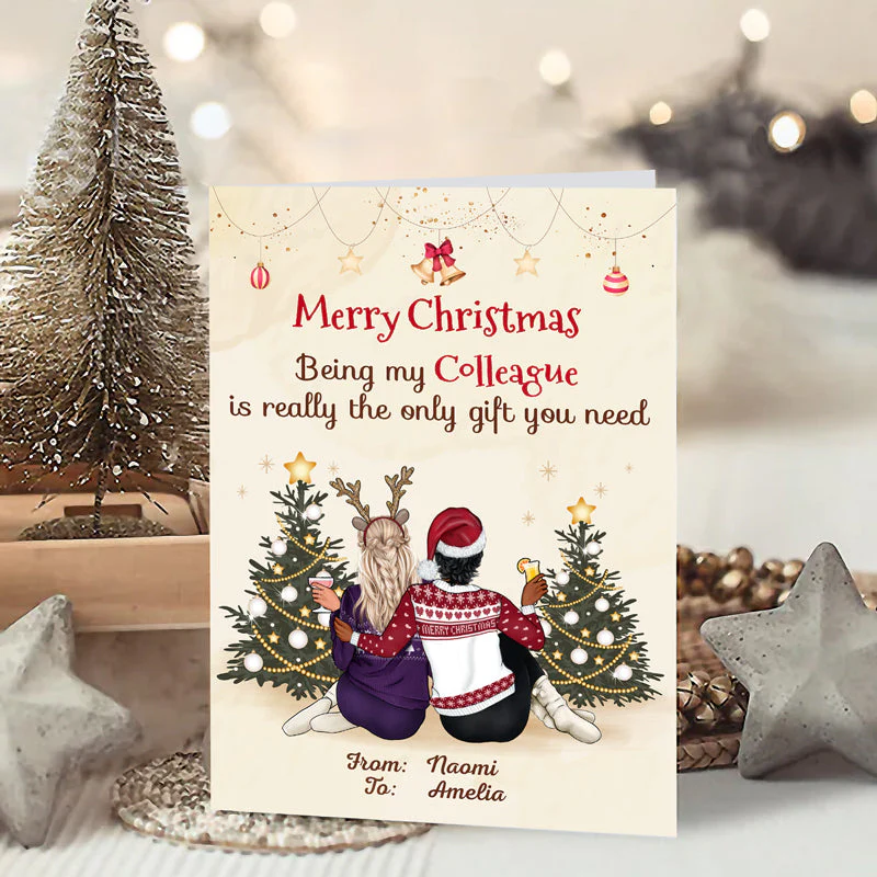 Have A Christmas Filled With Magical Moments Best Friends Sisters And Brothers - Gift For Besties And Siblings - Personalized Custom Folded Greeting Card - Image 5