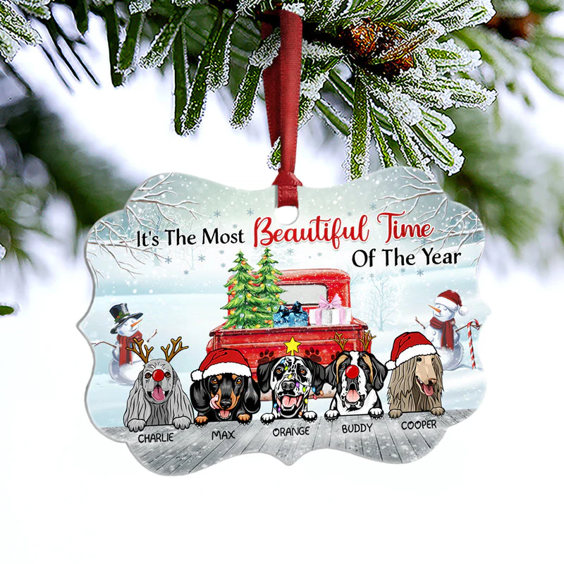 Have Yourself A Furry Little Christmas - Christmas Gift - Dog Lover Gift - Personalized Custom Aluminum Ornament - Image 3
