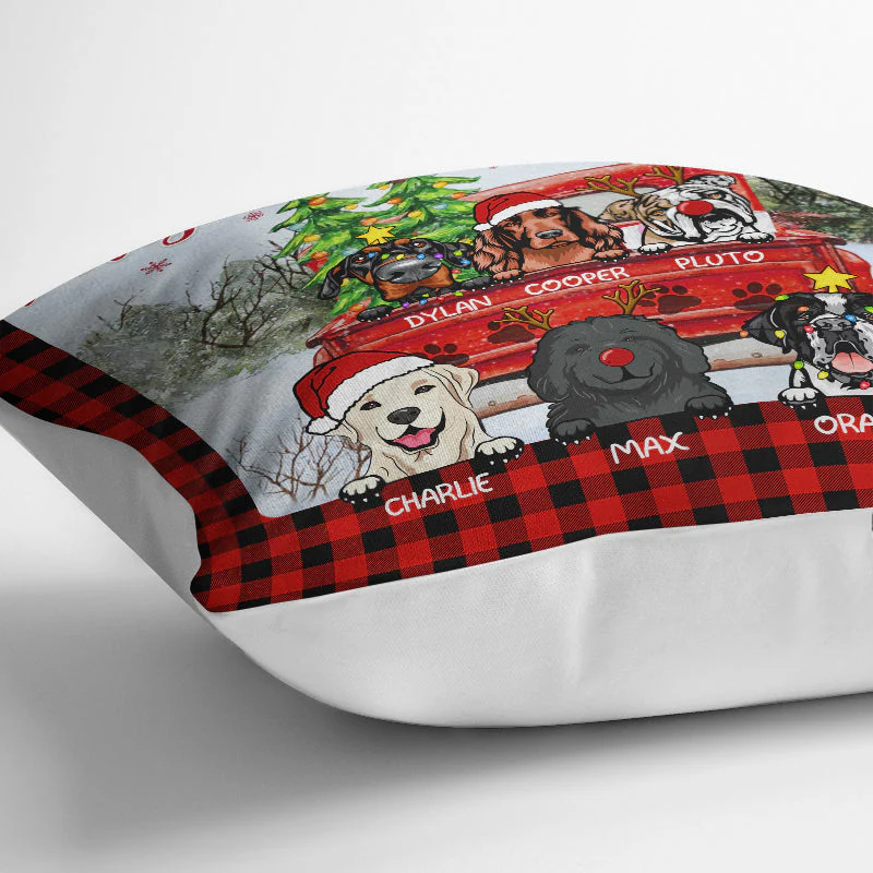 Have Yourself A Furry Little Christmas - Christmas Gift For Dog Lovers - Personalized Custom Pillow - Image 3