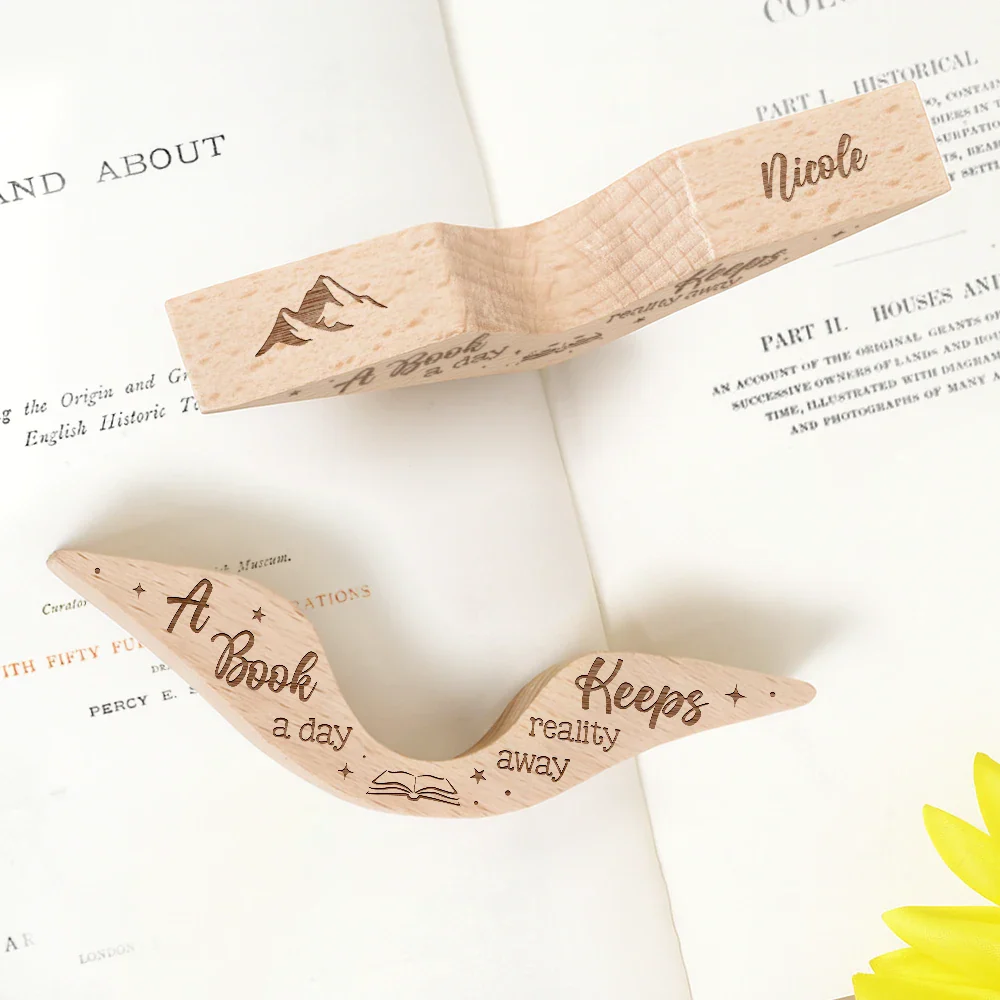 Head In The Clouds Nose In A Book - Personalized Thumb Page Holder - Image 3