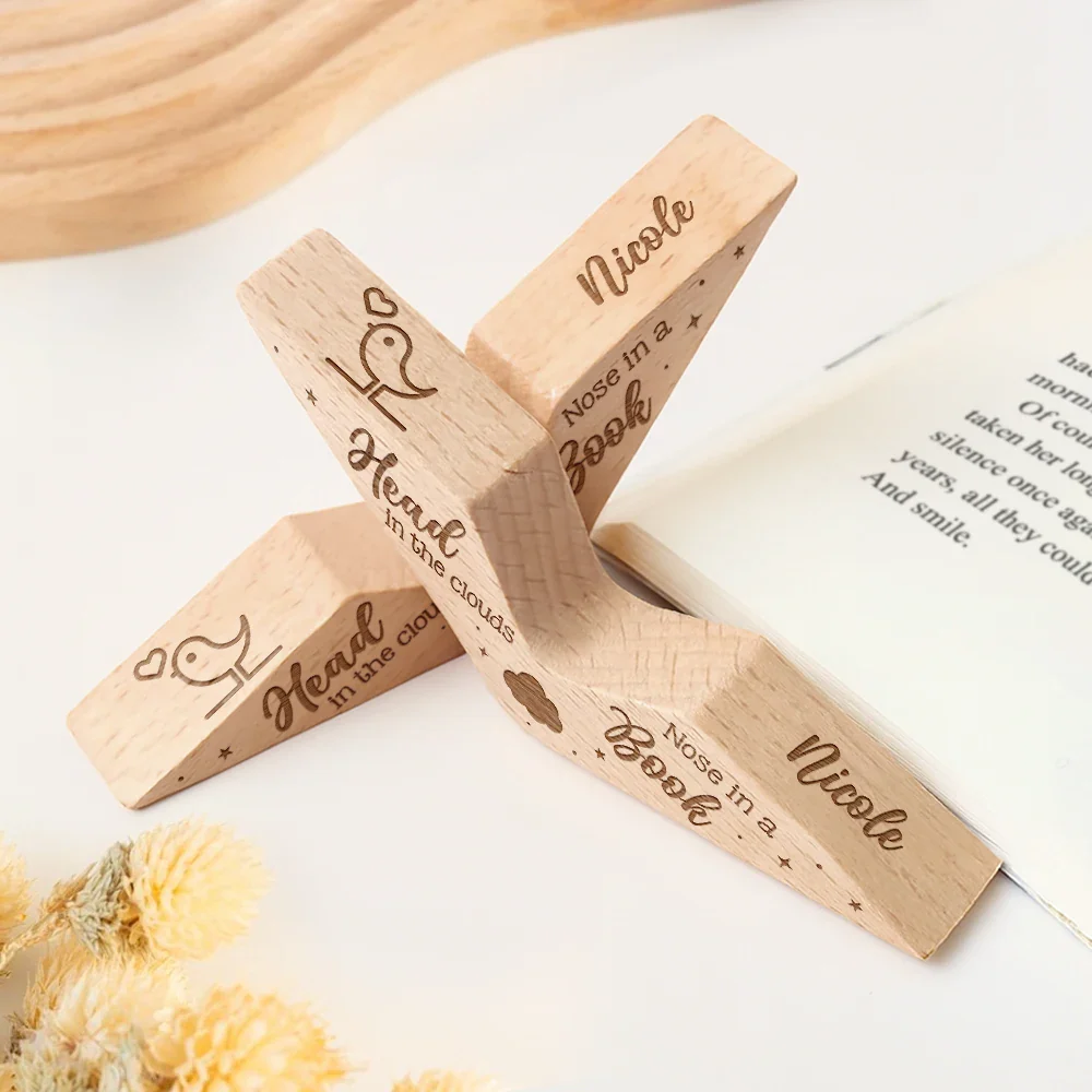 Head In The Clouds Nose In A Book - Personalized Thumb Page Holder - Image 5