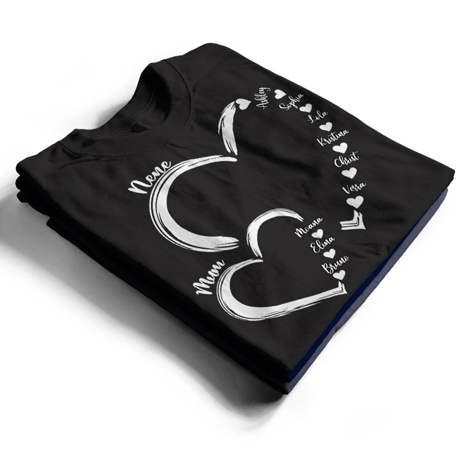 Heart Grandma Mom - Gift For Mother, Grandmother - Personalized T Shirt - Image 2