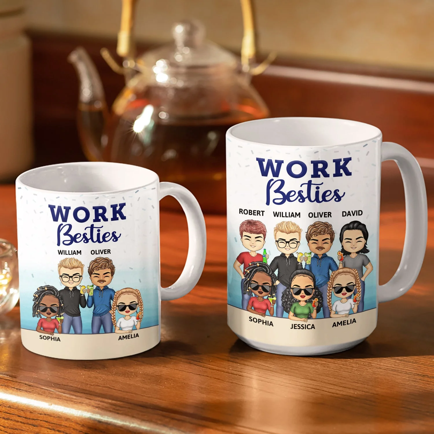 Here's To Another Day Of Outward Smiles - Funny, Anniversary, Birthday Gifts For Colleagues, Coworker, Besties - Personalized Custom White Edge-to-Edge Mug - Image 3