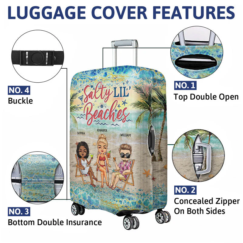 Here's To Another Year Of Bonding Over Alcohol Best Friends Traveling Beach - Bestie BFF Gift - Personalized Custom Luggage Cover - Image 4