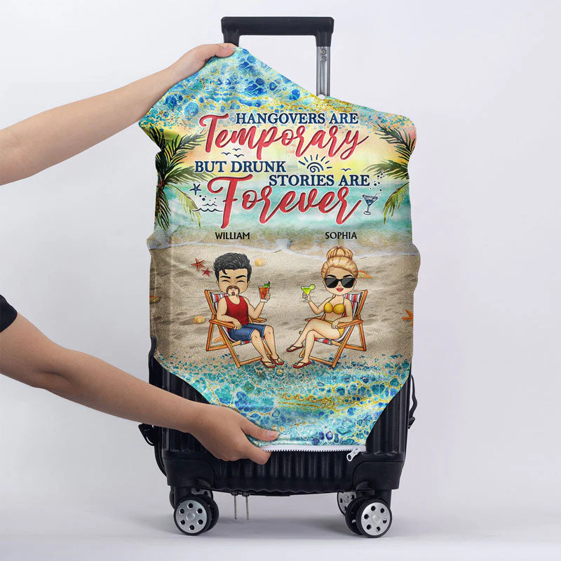 Here's To Another Year Of Bonding Over Alcohol Best Friends Traveling Beach - Bestie BFF Gift - Personalized Custom Luggage Cover - Image 5