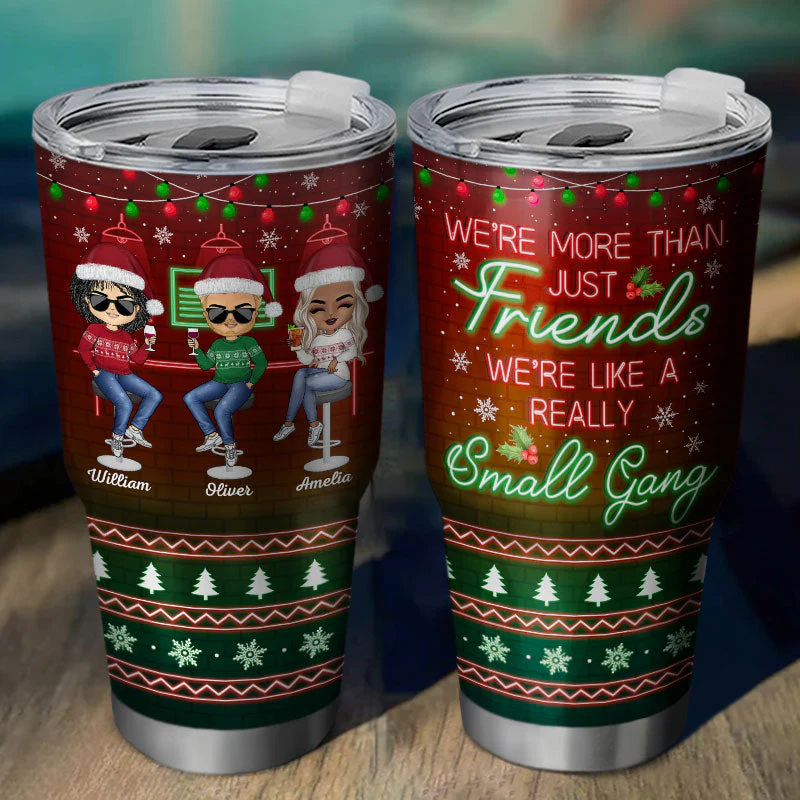 Here's To Another Year Of Bonding Over Alcohol Christmas Best Friends - Bestie BFF Gift - Personalized Custom 30 Oz Tumbler - Image 2