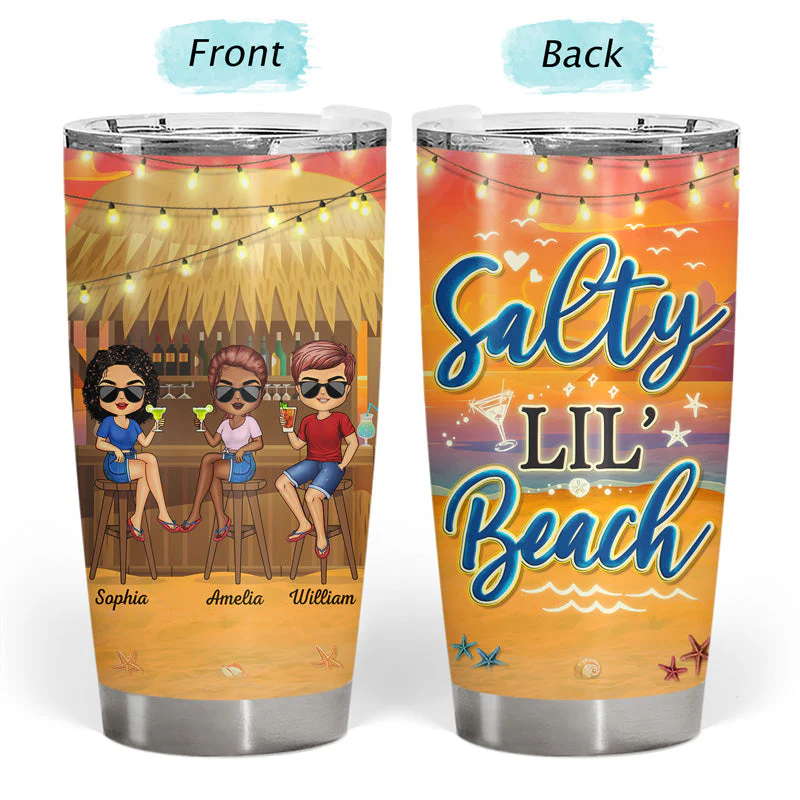 Here's To Another Year Of Bonding Over Alcohol Sunset Beach Summer Vacation Best Friends - Bestie BFF Gift - Personalized Custom Tumbler - Image 3