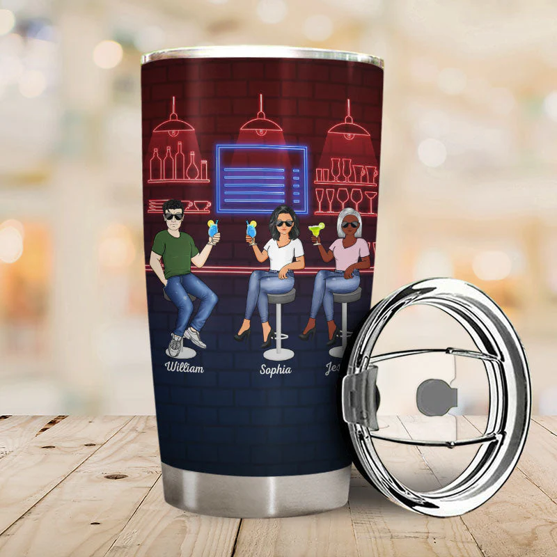 Here's To Another Year Of Bonding Over Alcohol Tolerating Idiots Best Friends - Bestie BFF Gift - Personalized Custom Tumbler - Image 2