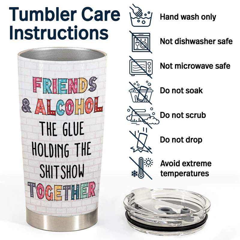Here's To Another Year Of Bonding Over Alcohol Tolerating Idiots White Best Friends - Bestie BFF Gift - Personalized Custom Tumbler - Image 5