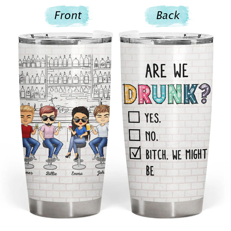 Here's To Another Year Of Bonding Over Alcohol White Best Friends - Bestie BFF Gift - Personalized Custom Tumbler - Image 3