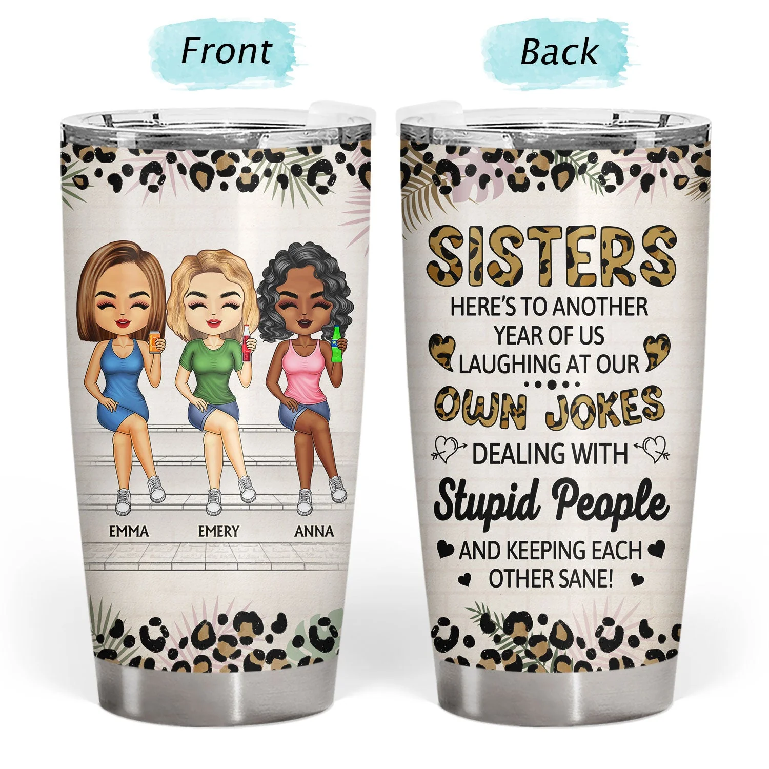 Here's To Another Year Of Us - Gift For Bestie, Best Friends, Colleagues - Personalized Tumbler - Image 3