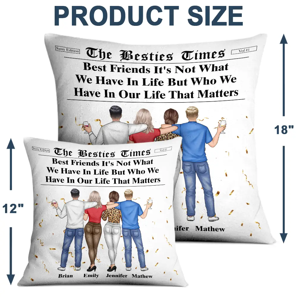 Here's To Another Year Of Us The Besties Times - Personalized Pillow - Image 4