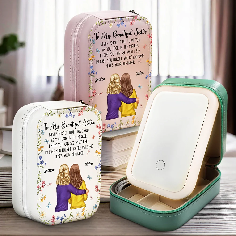 Here's Your Reminder - Personalized Makeup Box With LED Mirror - Image 2