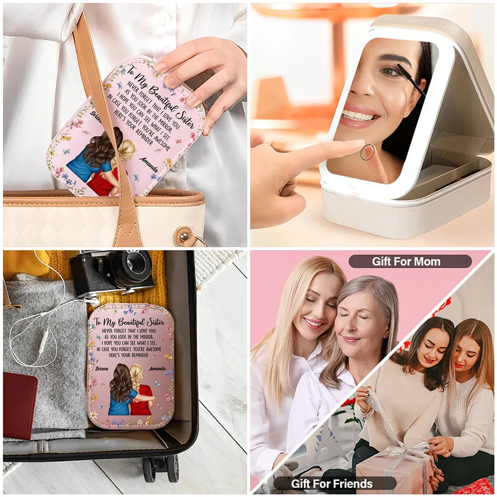 Here's Your Reminder - Personalized Makeup Box With LED Mirror - Image 5