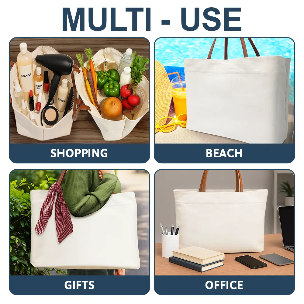 Highly Recommended Teacher - Personalized Leather Handle Tote Bag - Image 5
