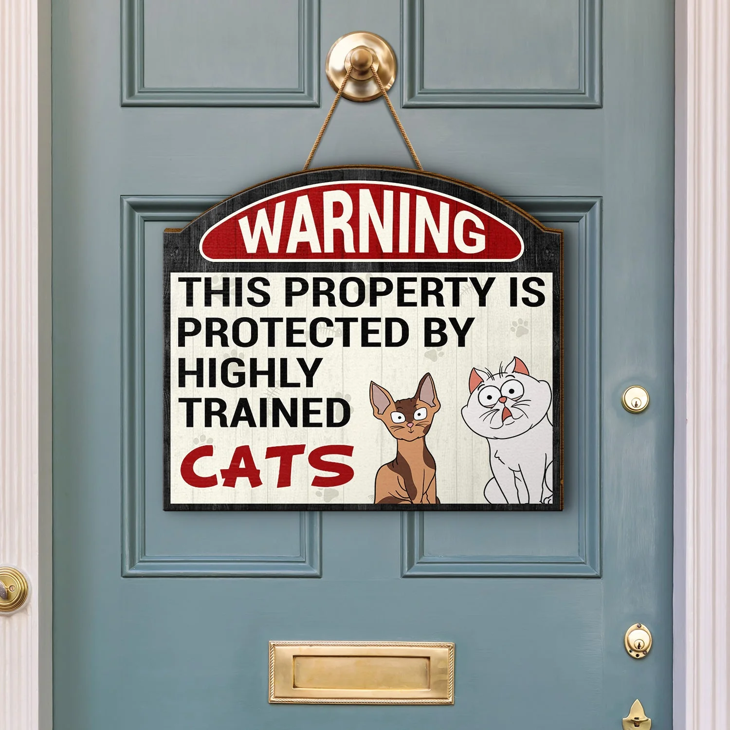Highly Trained Cat - Gift For Cat Lovers - Personalized Custom Shaped Wood Sign - Image 3