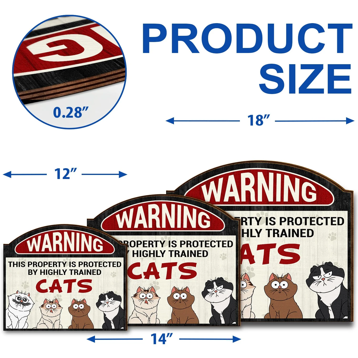 Highly Trained Cat - Gift For Cat Lovers - Personalized Custom Shaped Wood Sign - Image 5