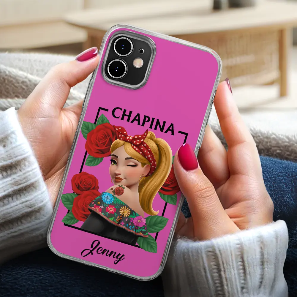 Hispanic Woman Latina Mexican - Personalized Clear Phone Case - Image 3