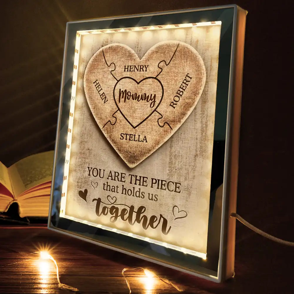 Hold Us Together - Personalized LED Mirror Frame Lamp - Image 3
